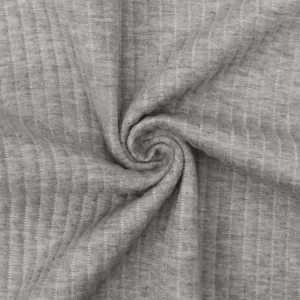 Snow Gray-Gray-White 3D Stripe Stretch Double Knit Fabric