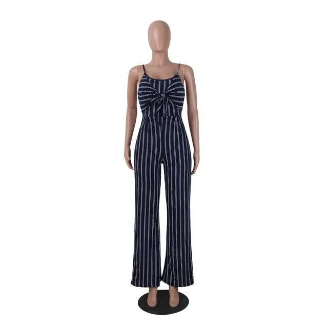 Striped Spaghetti Strap Romper