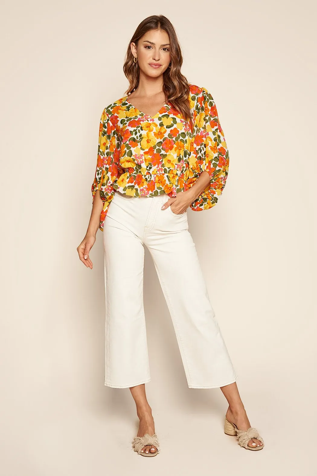 Tropicalia Ways Balloon Sleeve Blouse
