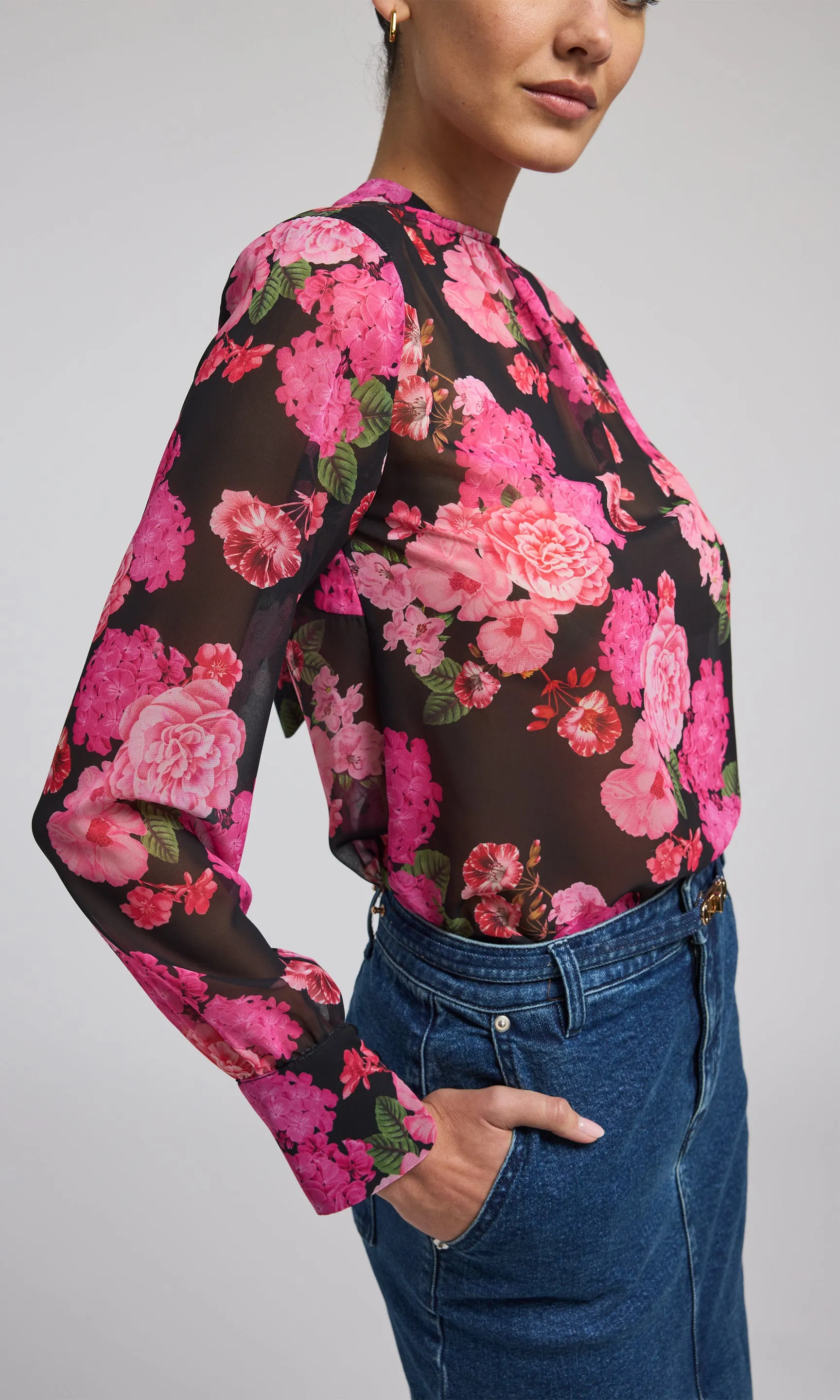 Violetta Floral Chiffon Blouse