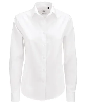 White - B&C Smart long sleeve /women