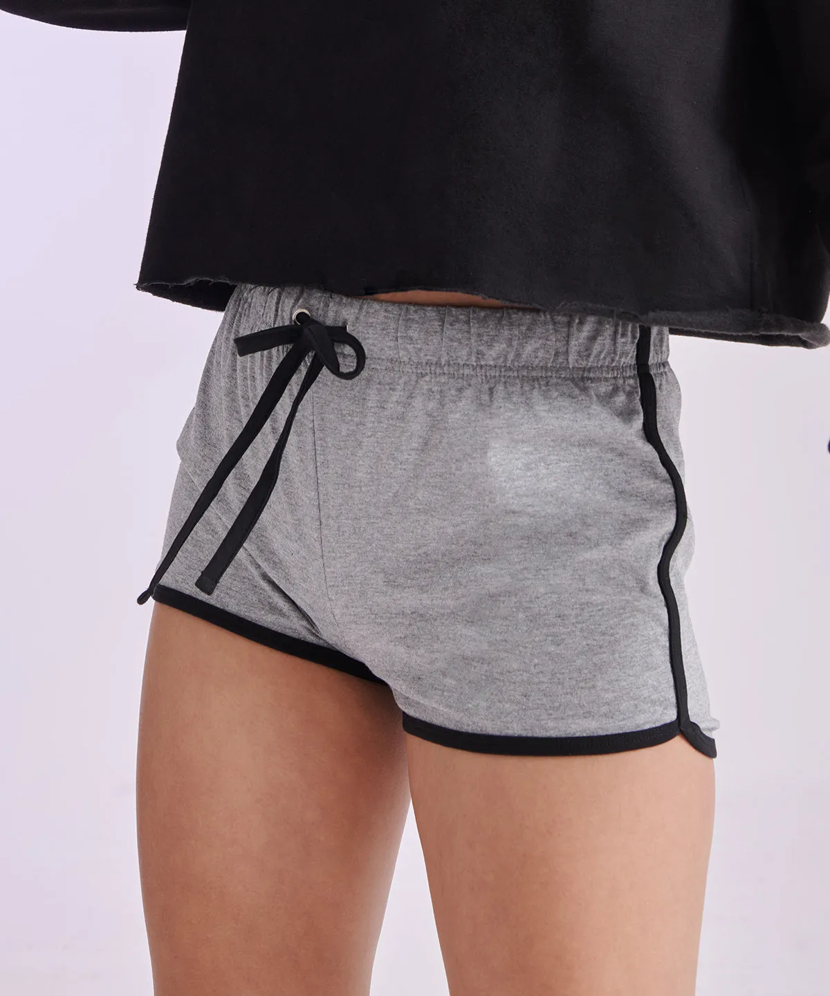 Womens retro shorts | Bright Pink/White